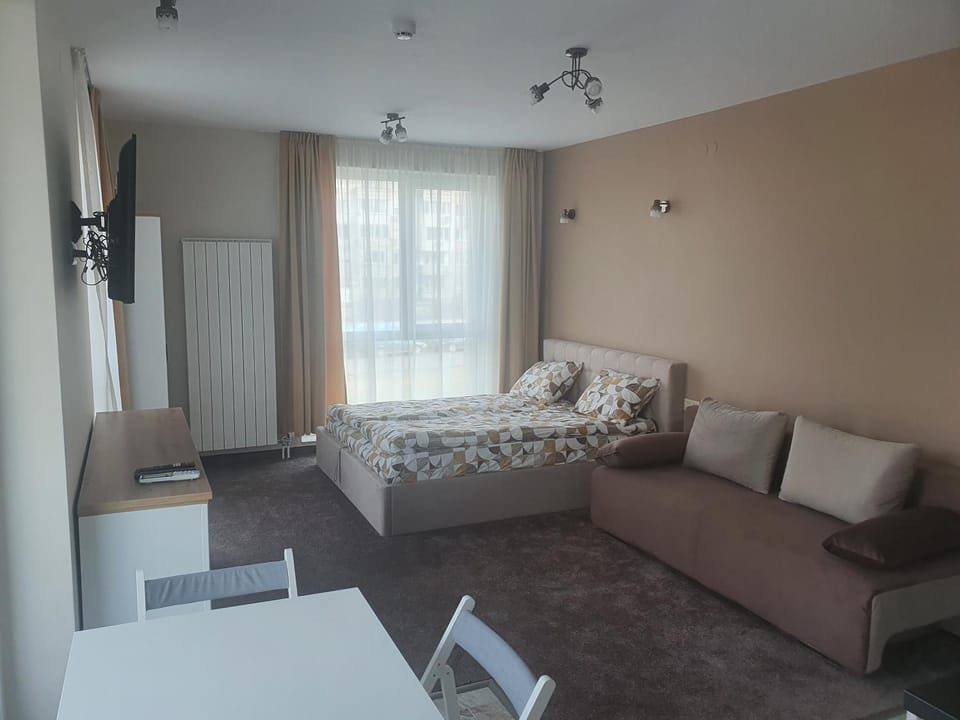 Bed, Living room, Photo of the whole room, Seating area, Bedroom