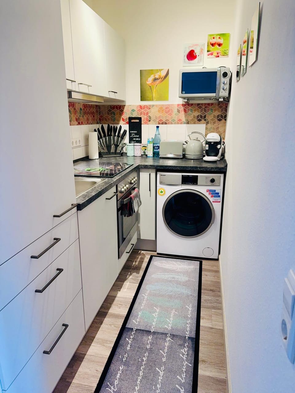 Coffee/tea facilities, Kitchen or kitchenette, minibar, pet friendly, stove, washing machine