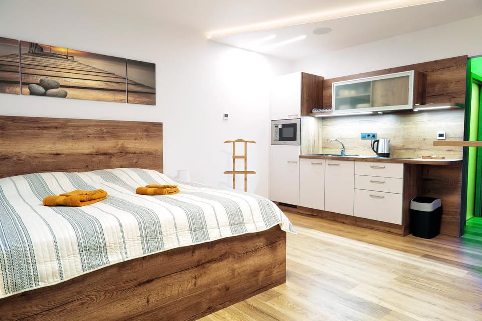Kitchen or kitchenette, Photo of the whole room, minibar, stove