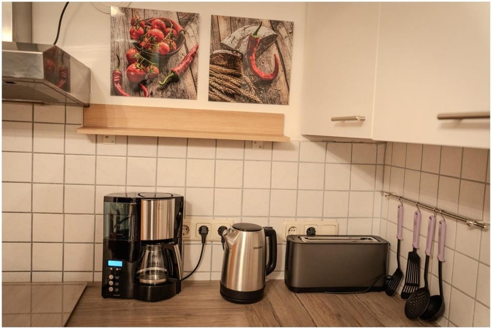 Kitchen or kitchenette, toaster