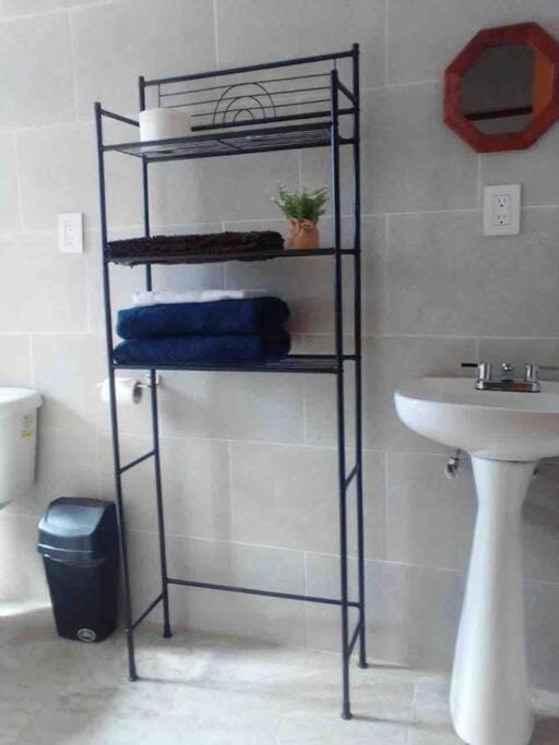 Bathroom, towels