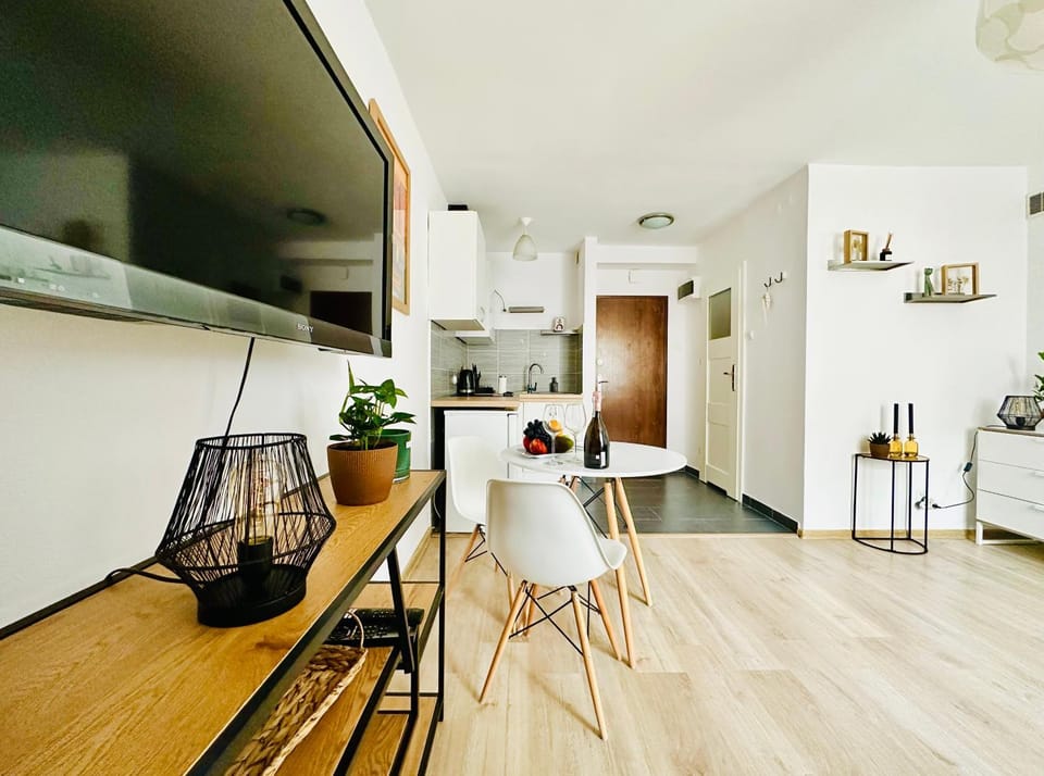 Kitchen or kitchenette, Living room, Seating area, Dining area, stove