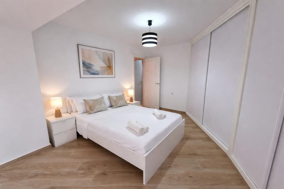 Bed, Photo of the whole room, Bedroom, towels, wardrobe
