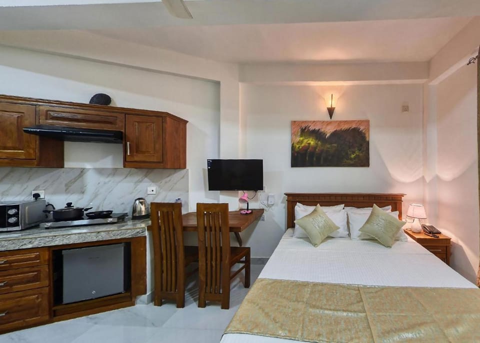 Bed, TV and multimedia, Kitchen or kitchenette, Photo of the whole room, Bedroom, minibar, pet friendly, stove