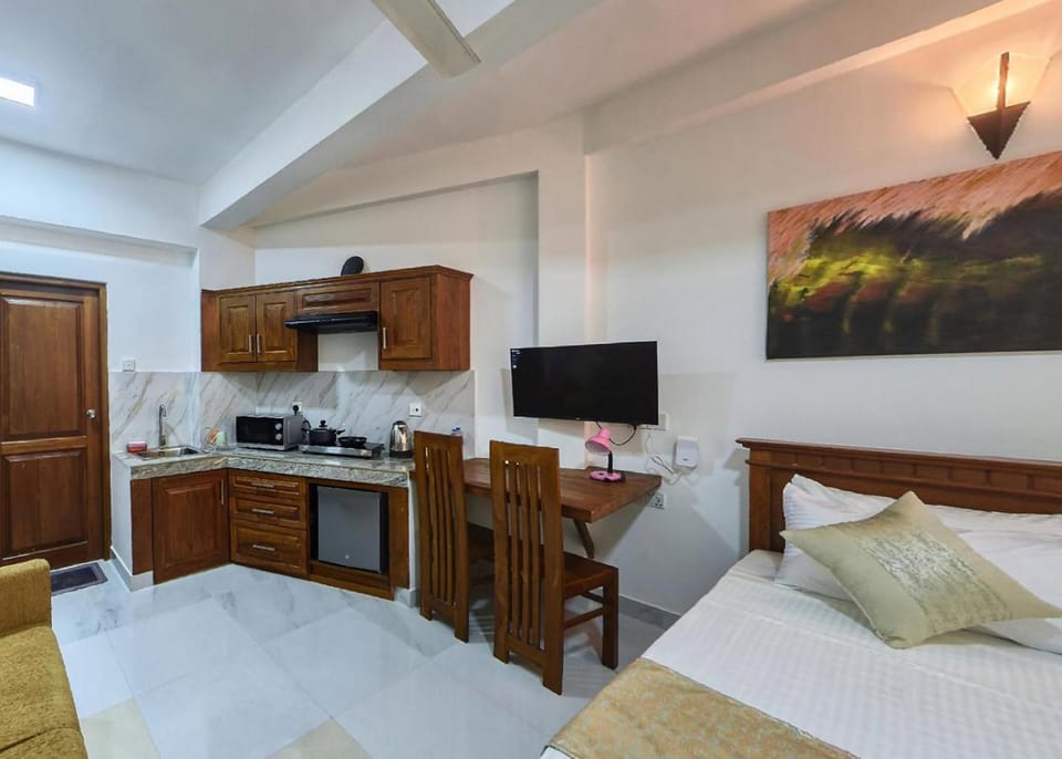 Bed, TV and multimedia, Kitchen or kitchenette, Photo of the whole room, Bedroom, minibar, pet friendly, stove