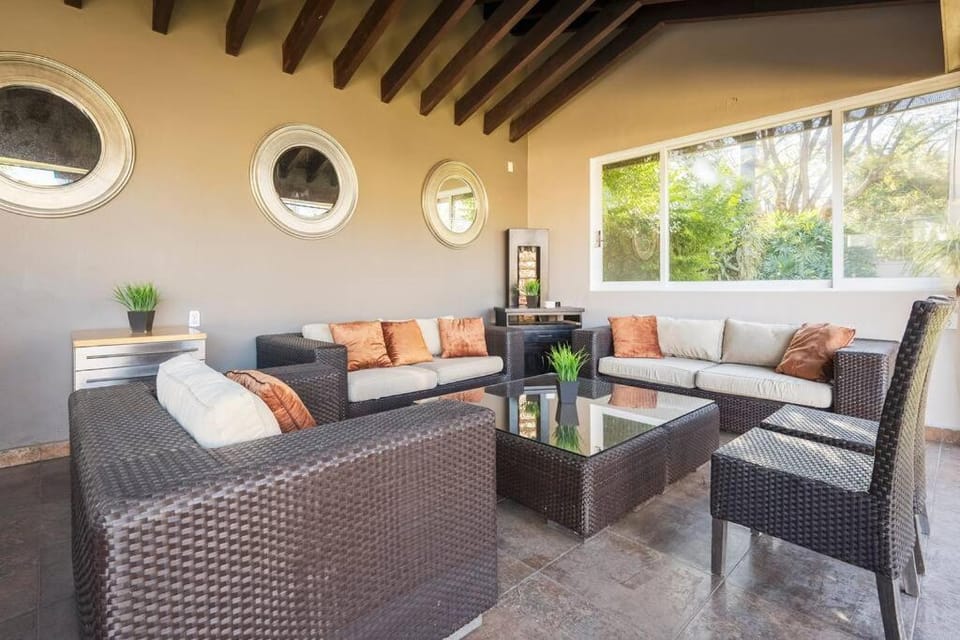 Patio, Living room, Dining area