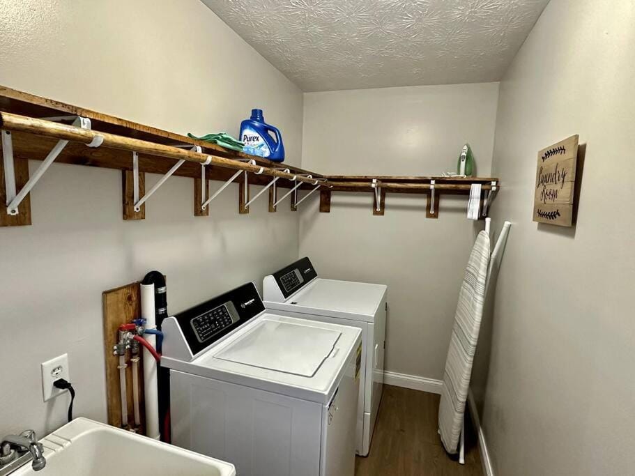 flat iron, washing machine, dryer