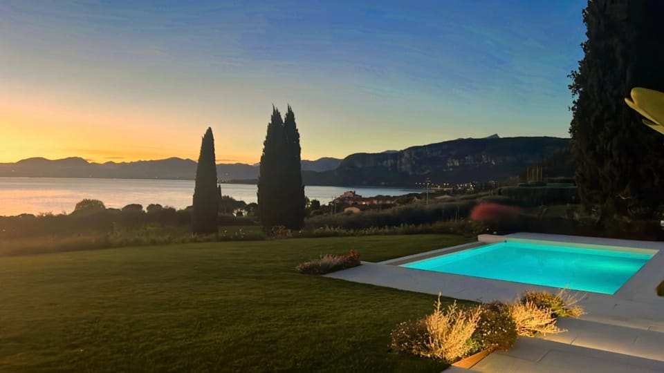 Garden, Lake view, Pool view, Swimming pool, Sunset