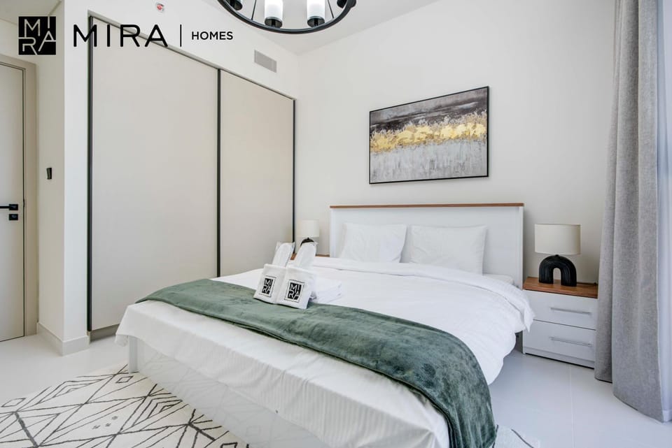Bed, wardrobe