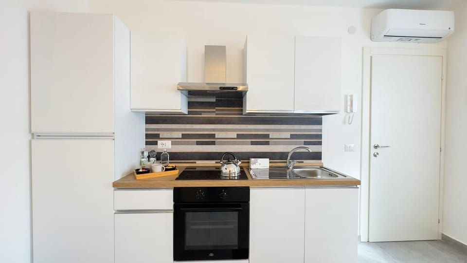 Kitchen or kitchenette, oven, pet friendly, stove, air conditioner