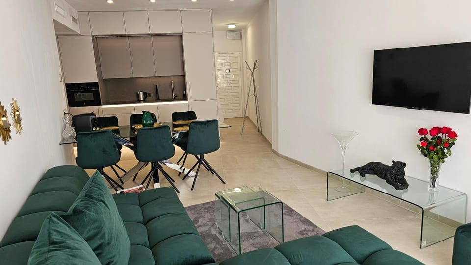 Living room, kitchen
