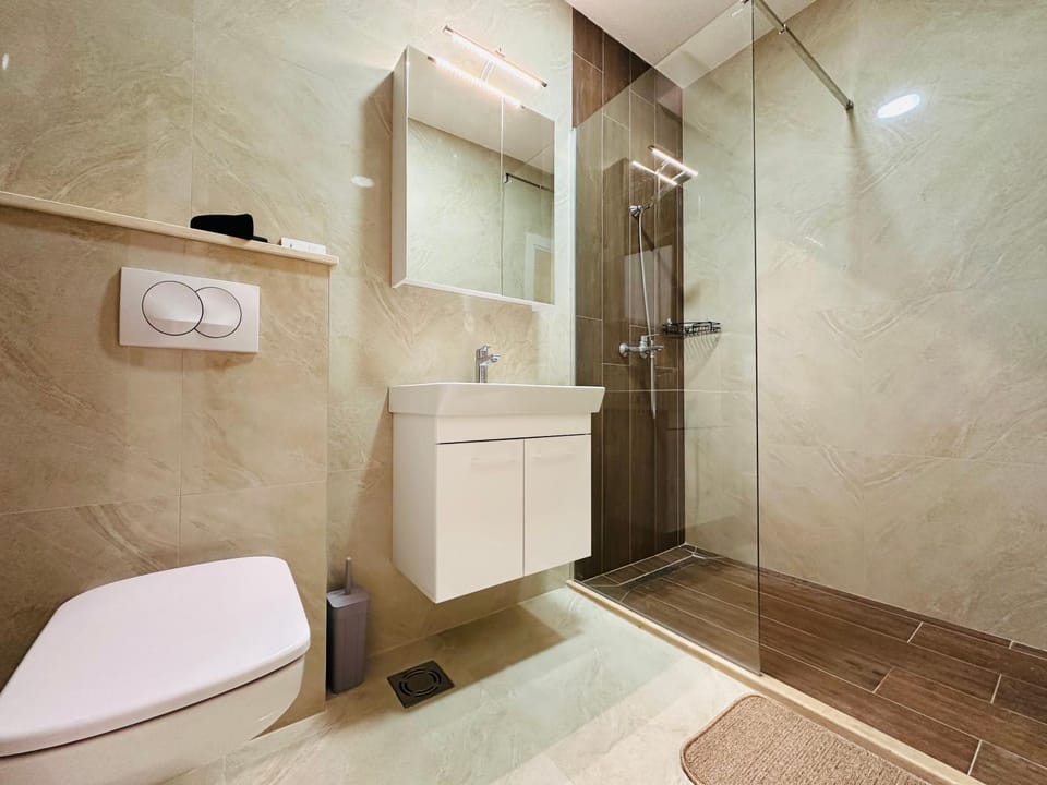 Shower, Toilet, towels