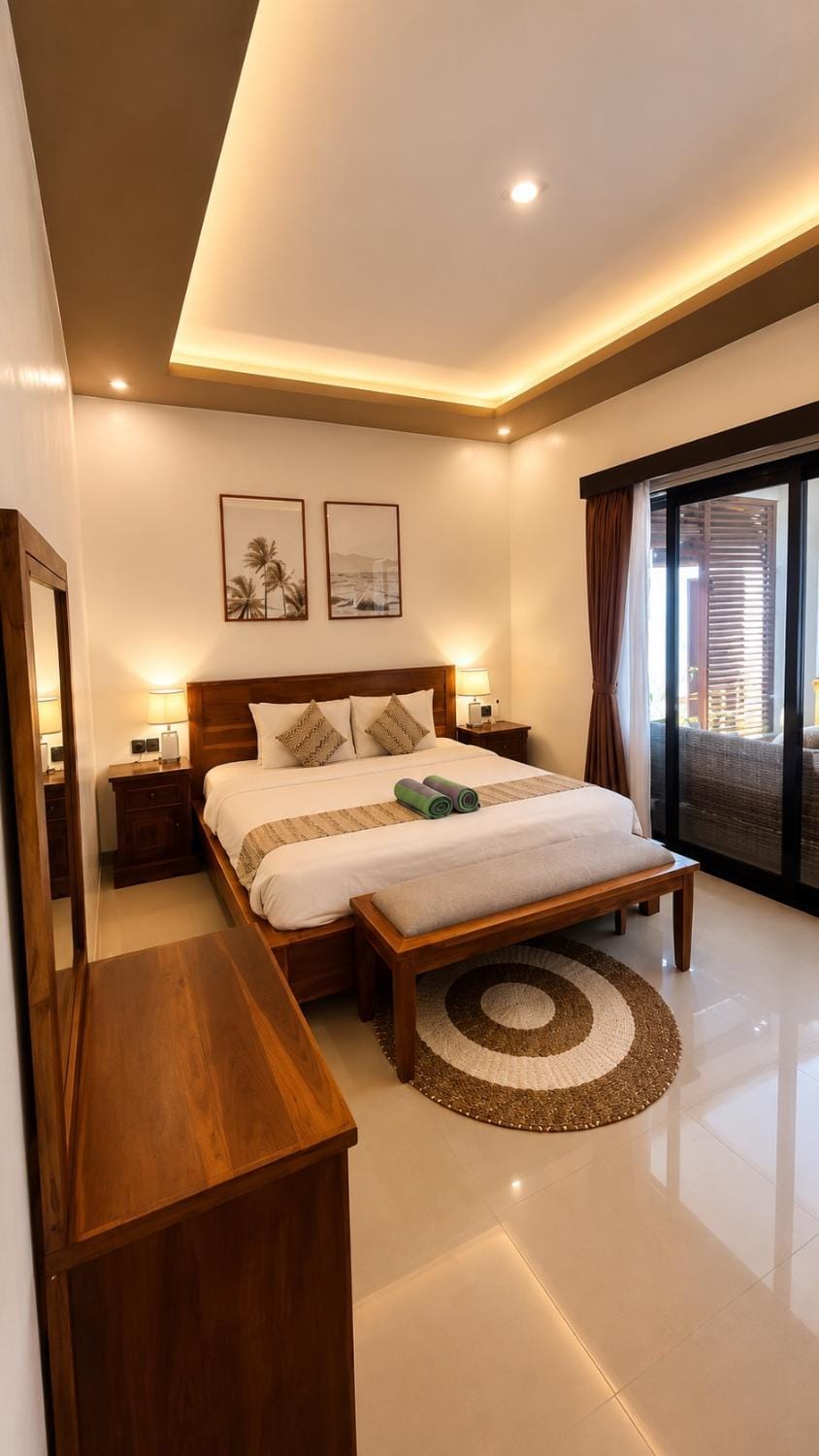 Photo of the whole room, Bedroom