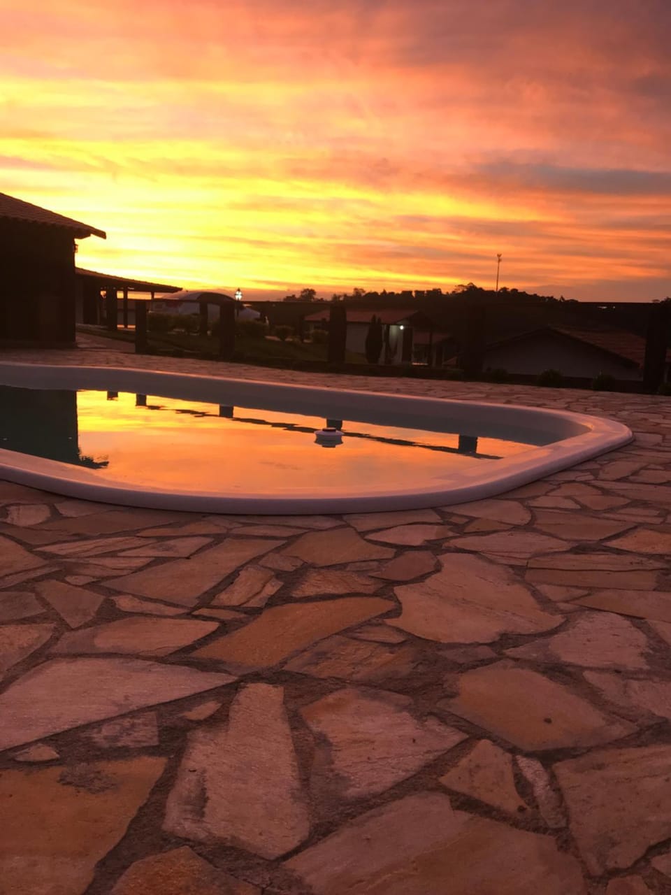 Swimming pool, Sunset