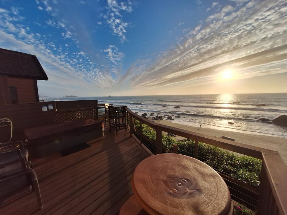 Ocean Front Cabin 11 w Jacuzzi Pet Friendly Cabin in California