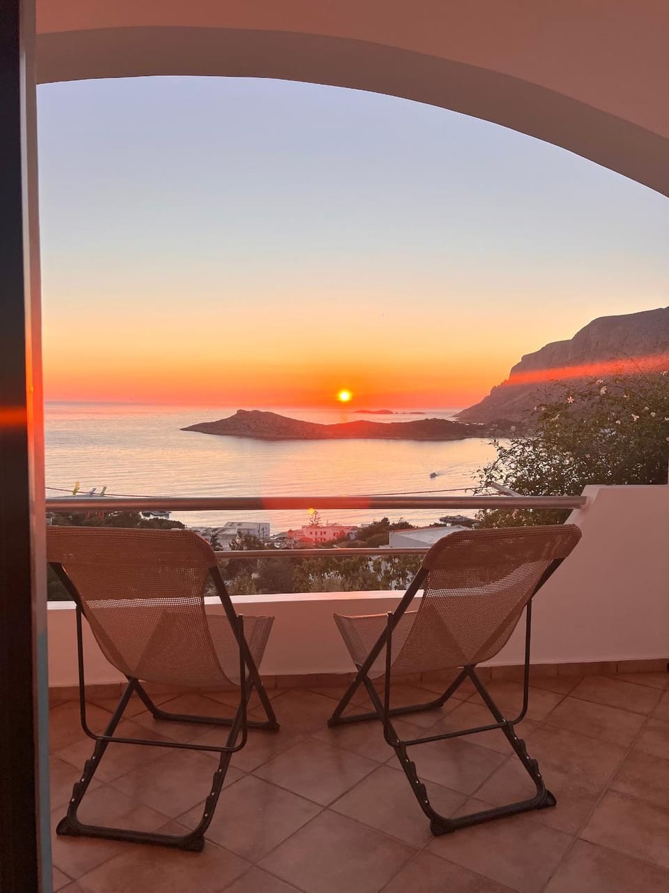 View (from property/room), Balcony/Terrace, Sea view, Sunset