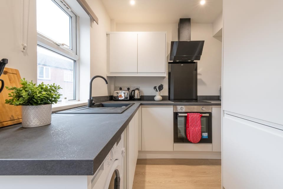 Kitchen or kitchenette, toaster