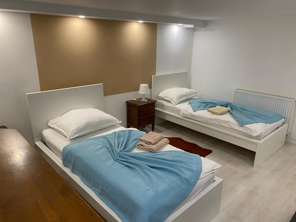 Property building, Living room, Bedroom