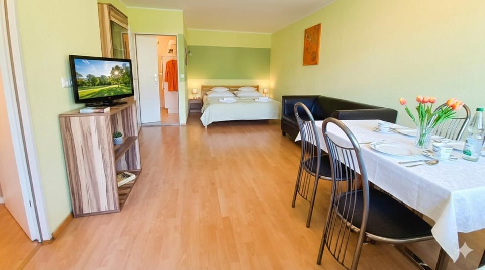 Bed, TV and multimedia, Living room, Dining area
