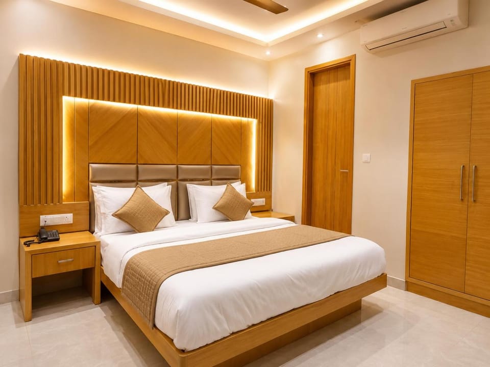 Bed, air conditioner