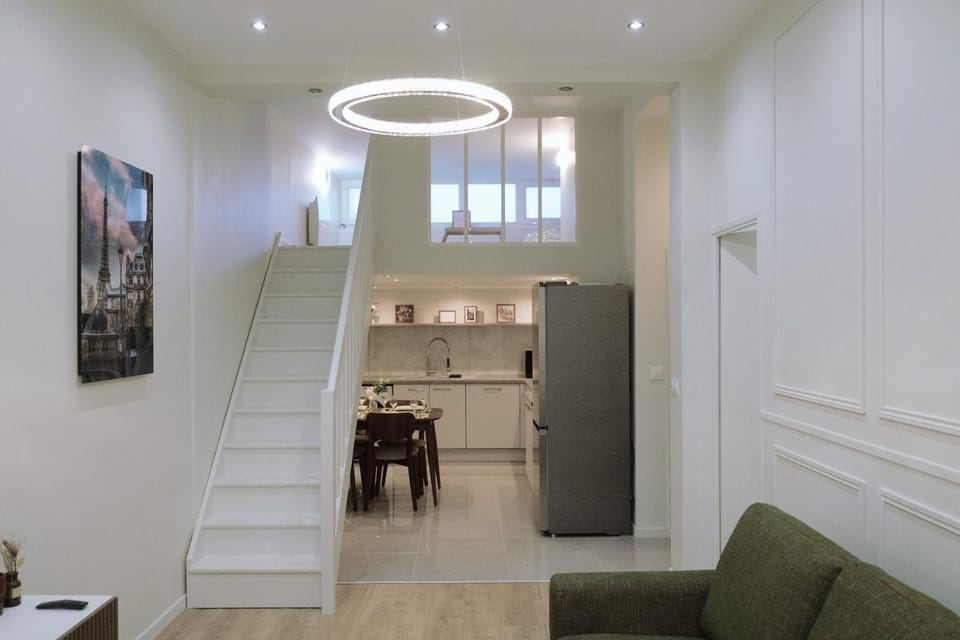 Appartement mezzanine contemporain hypercentre Caen - chez Jannie Apartment in Caen
