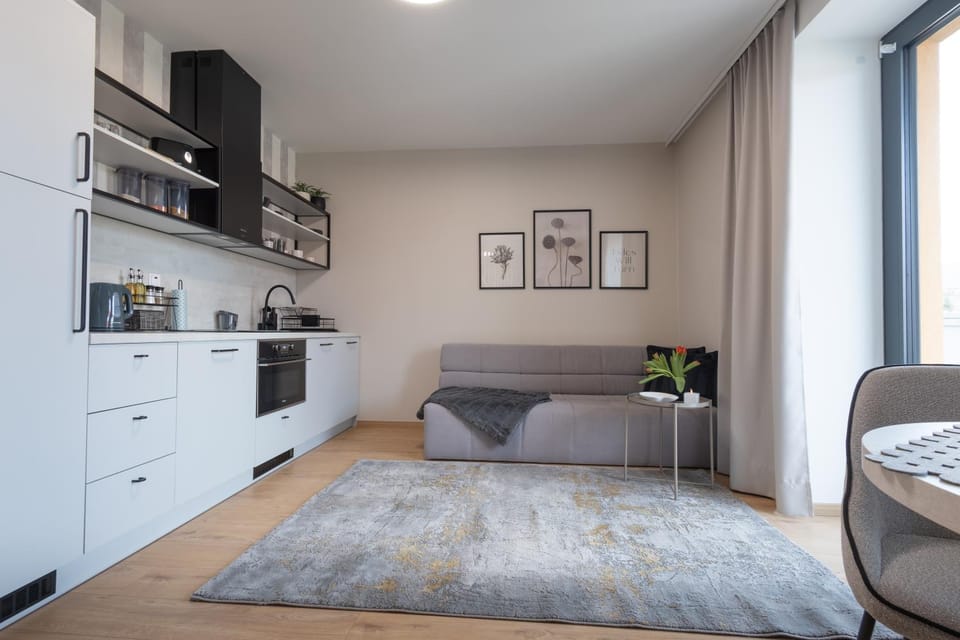 Photo of the whole room, oven, stove