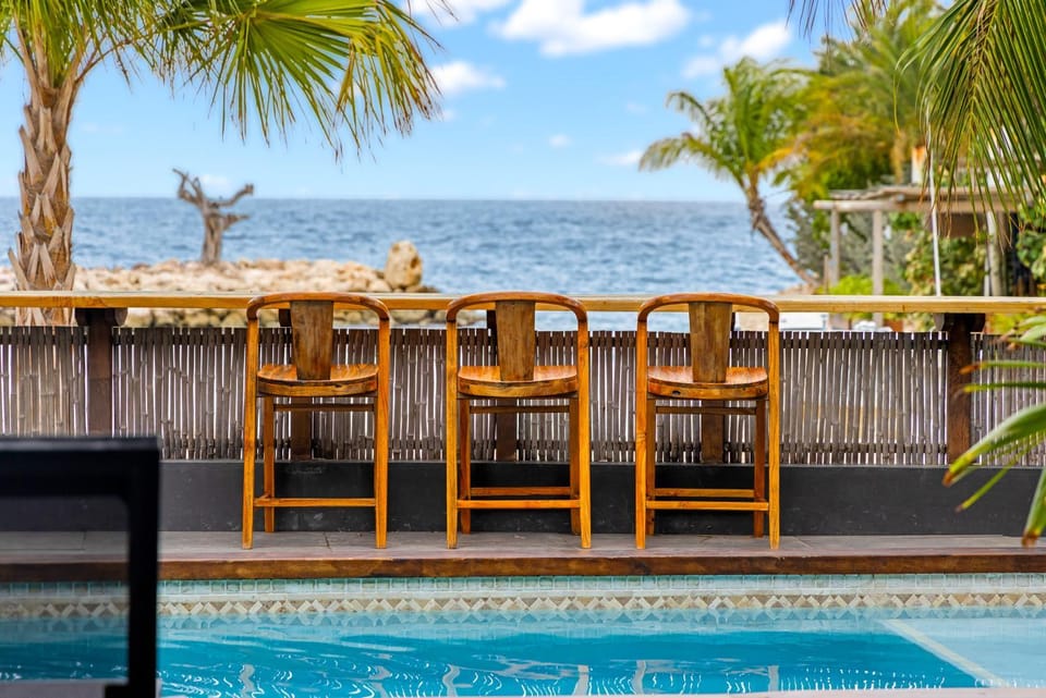 Patio, Day, View (from property/room), Balcony/Terrace, Pool view, Sea view, Swimming pool