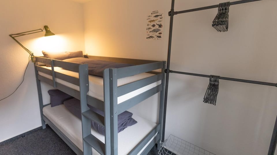 Bedroom, bunk bed, storage, wardrobe