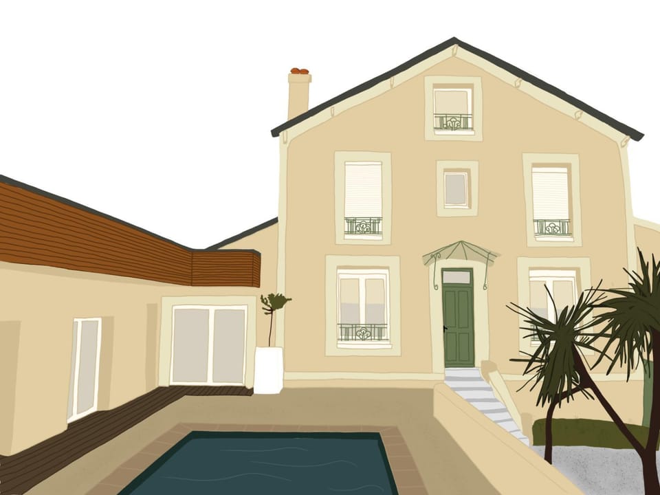 Property building, Day, Pool view, Swimming pool