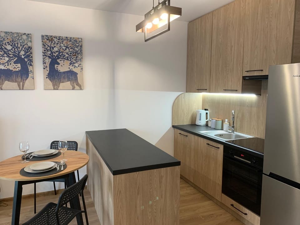 Kitchen or kitchenette, Dining area, stove