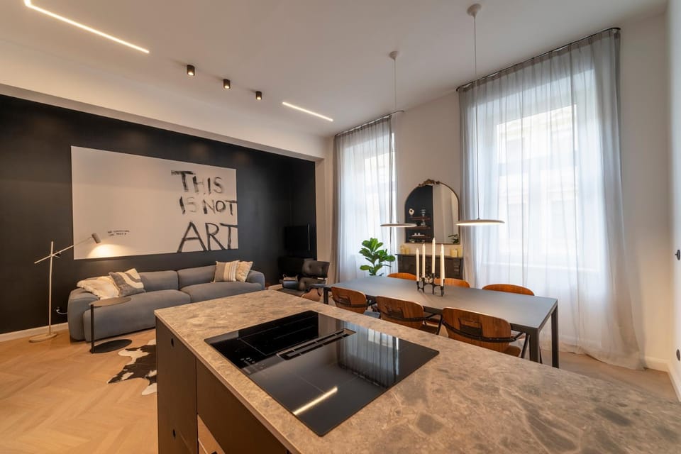 Living room, kitchen
