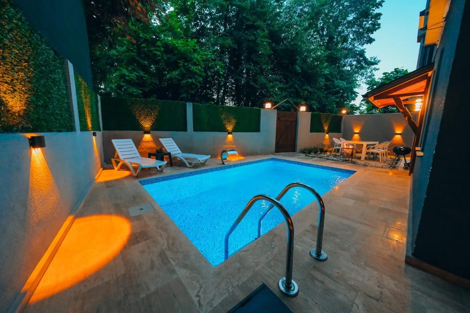 Natural landscape, Pool view, Swimming pool, sunbed