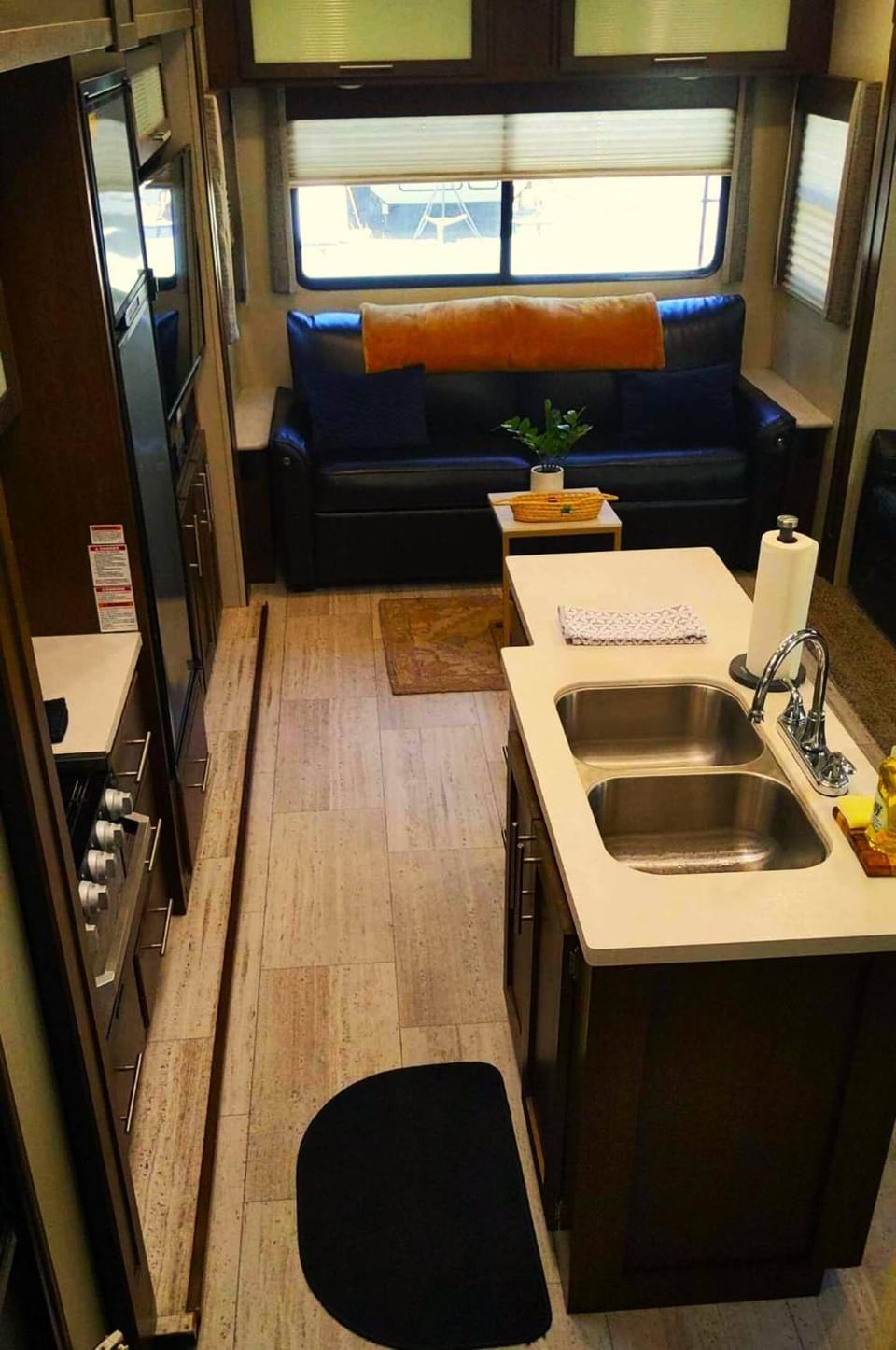 RV42 with Large Deck on a Creek House in Oregon