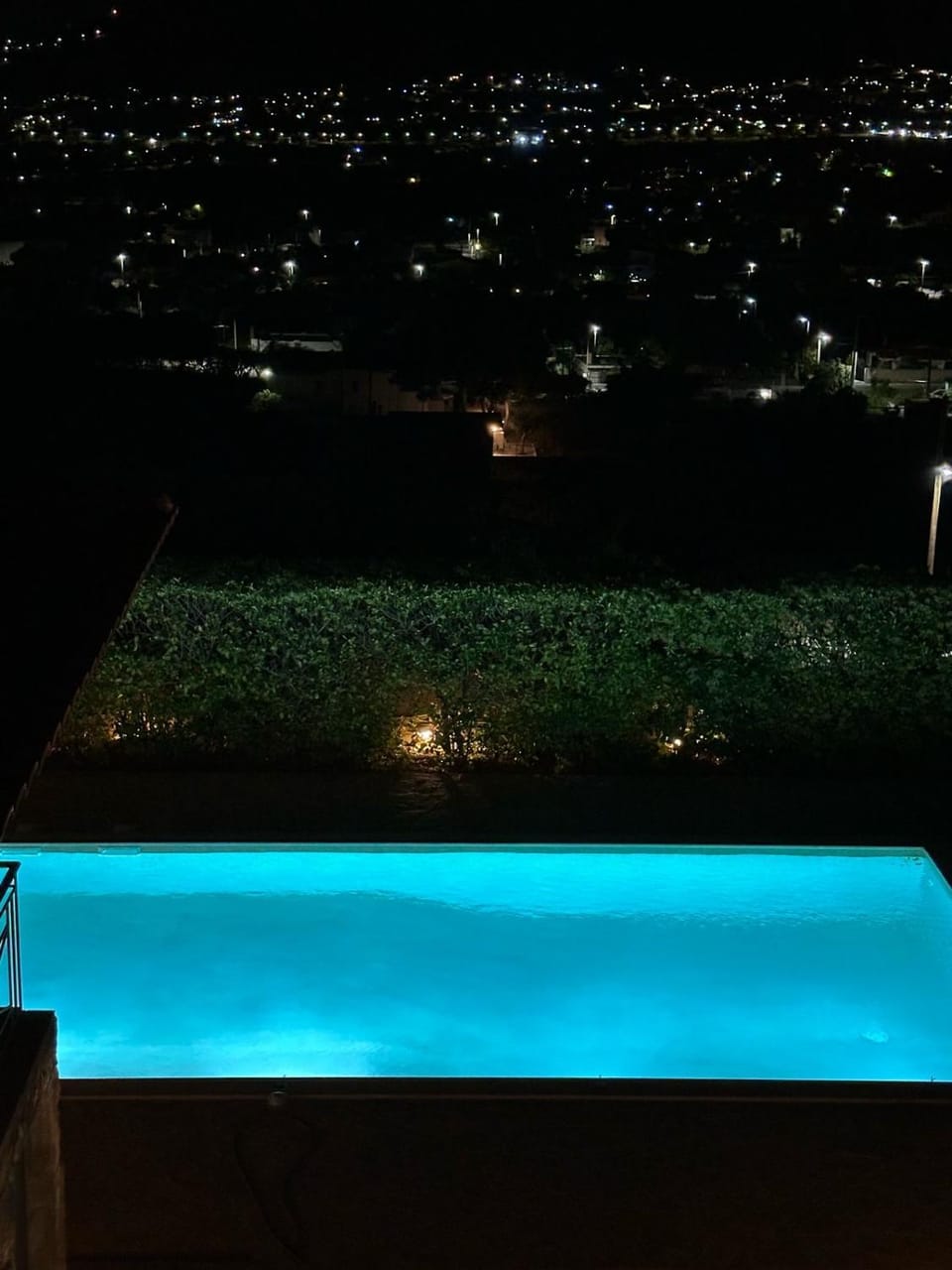 Night, Pool view, Swimming pool