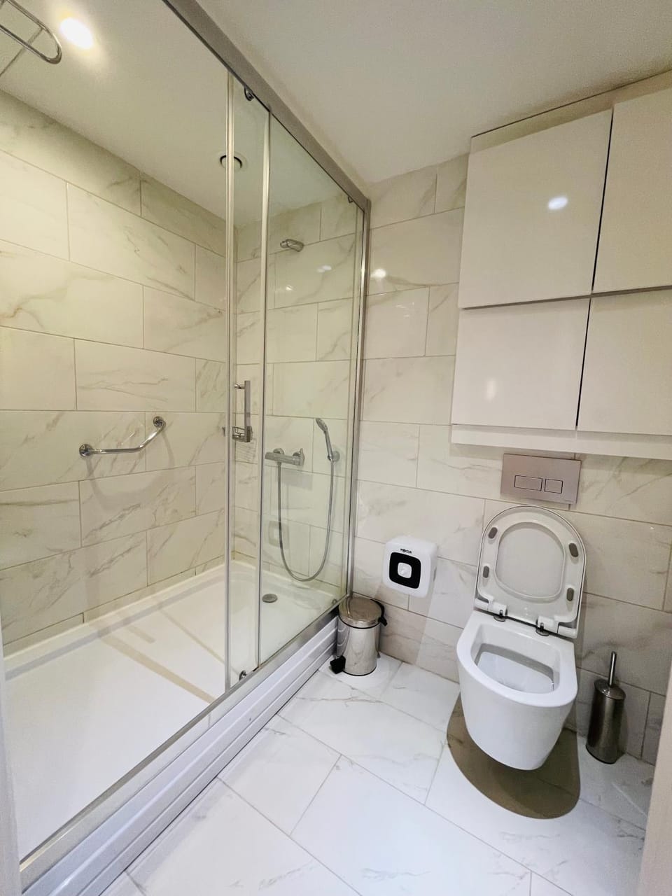 Bathroom, bidet, towels