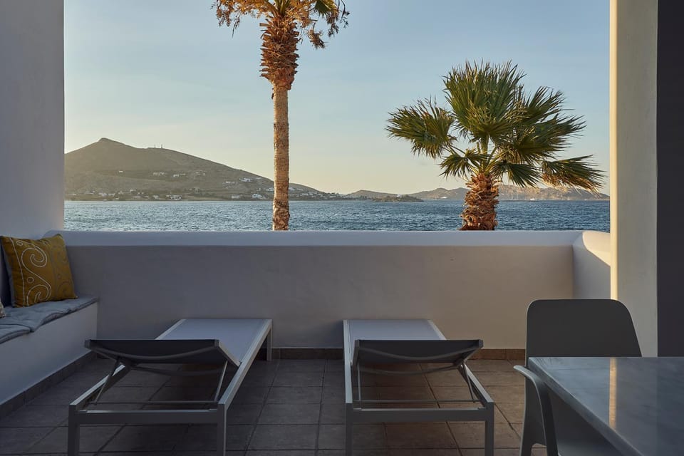 View (from property/room), Balcony/Terrace, Sea view, sunbed