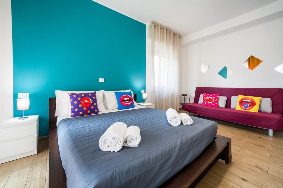 Bed, Photo of the whole room, Bedroom, furniture, heating, internet, towels