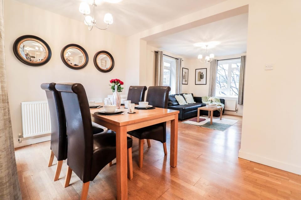Property building, Living room, Dining area