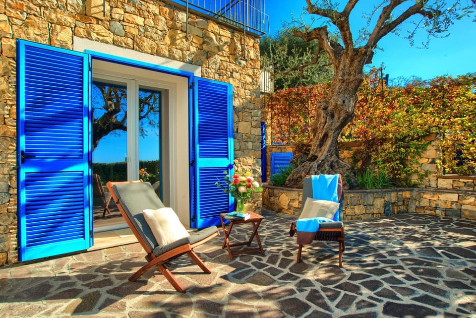 Property building, Patio, Garden, Garden, sunbed