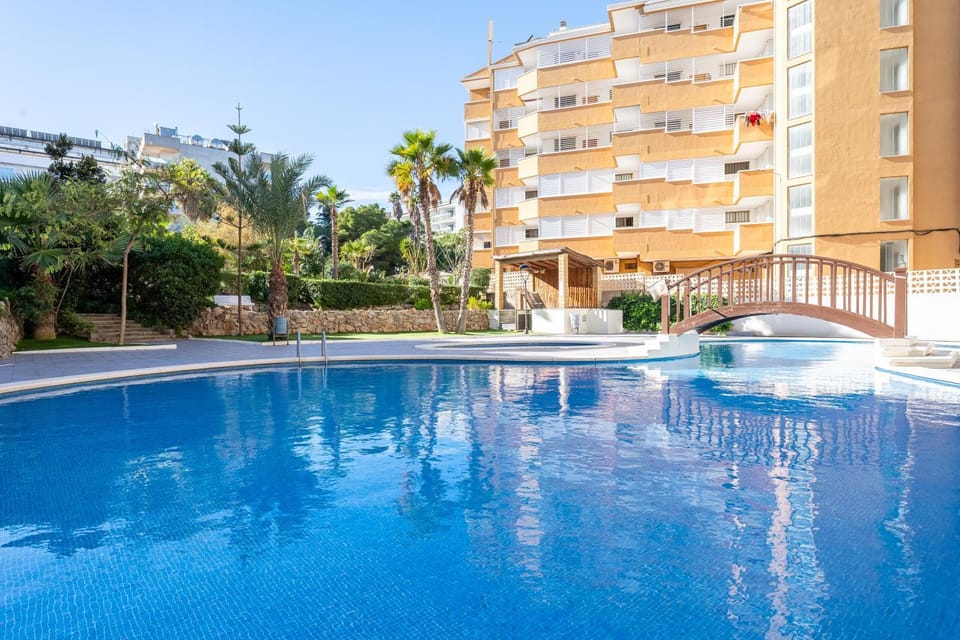 Property building, Living room, Swimming pool
