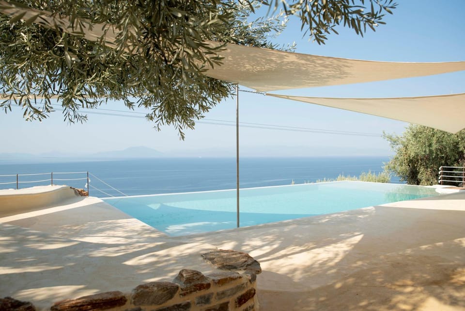 Patio, Day, Natural landscape, Balcony/Terrace, Pool view, Sea view, Swimming pool, Swimming pool