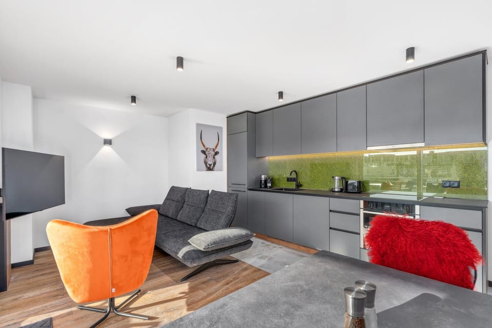 Living room, kitchen