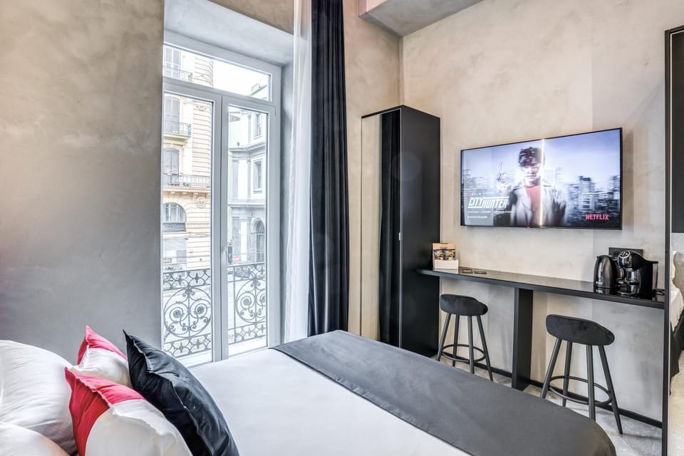 Bed, TV and multimedia, Coffee/tea facilities, Balcony/Terrace, Photo of the whole room, Bedroom