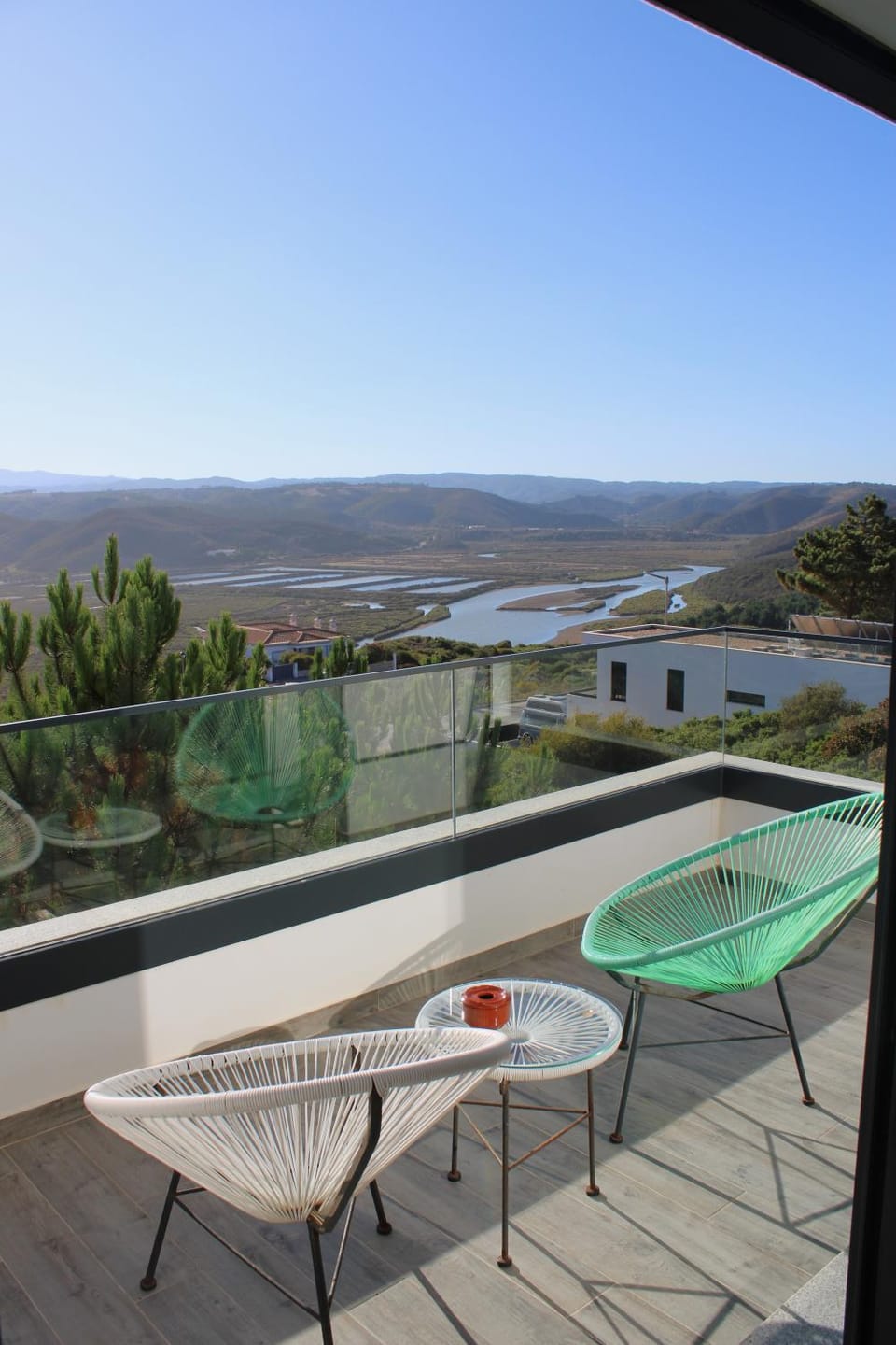 Natural landscape, View (from property/room), Balcony/Terrace, Living room, Mountain view