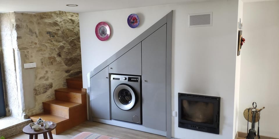 flat iron, washing machine