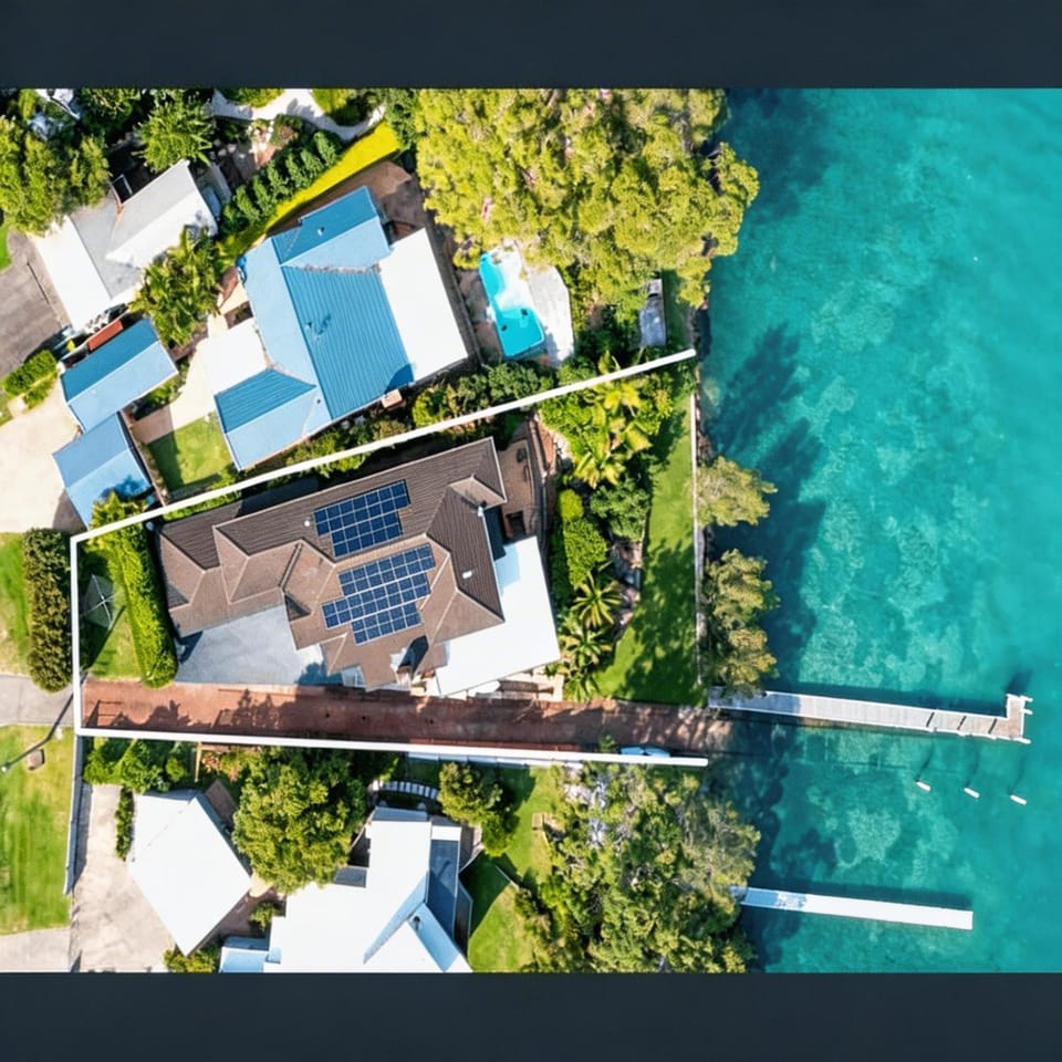 Property building, Bird's eye view, Lake view