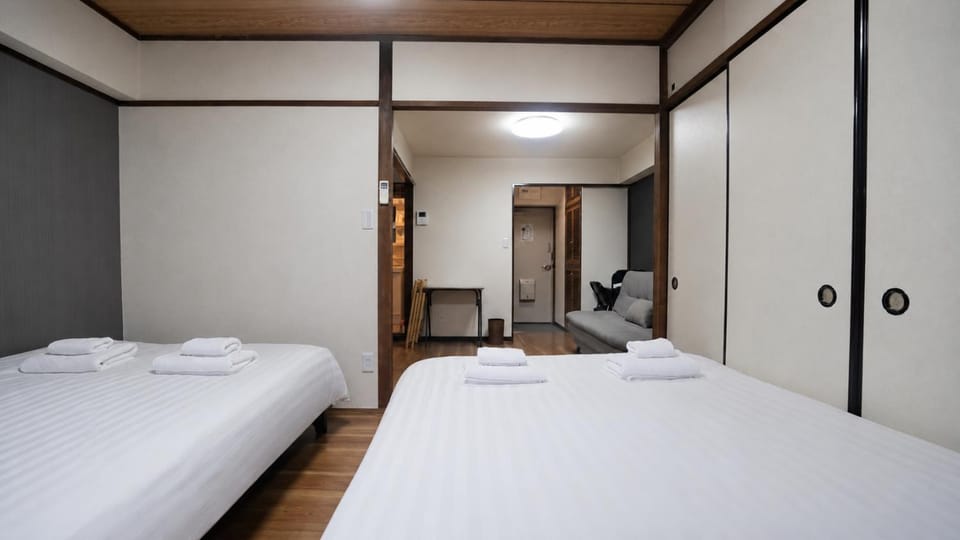 Bed, Photo of the whole room, Bedroom, towels, wardrobe