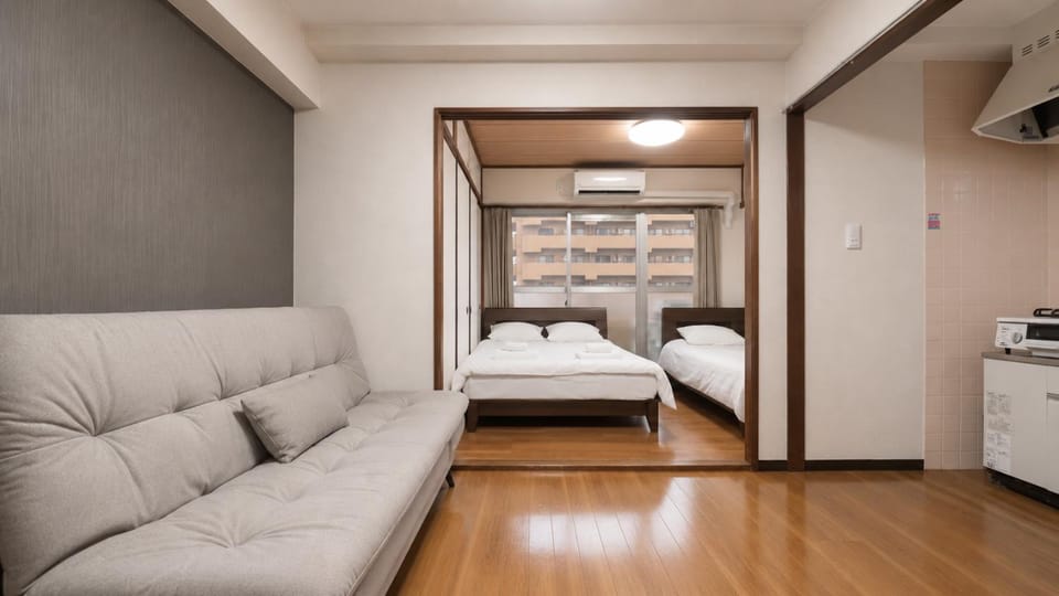 Bed, Kitchen or kitchenette, Living room, Photo of the whole room, Seating area, Bedroom, air conditioner