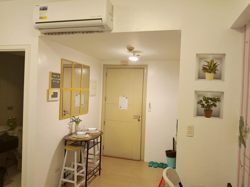 Dining area, air conditioner