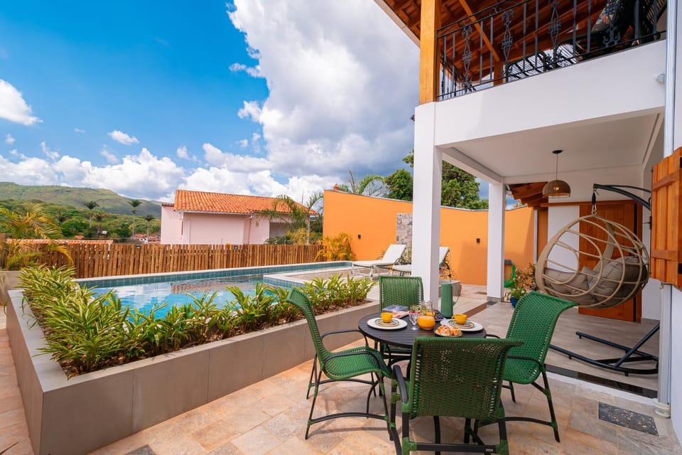 Patio, Natural landscape, Pool view, Swimming pool